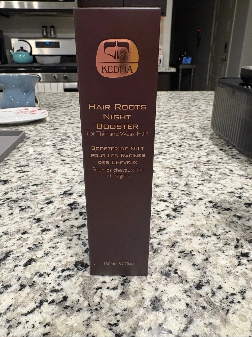 Kedma Hair Roots Night Booster - Deep Burgundy Bottle